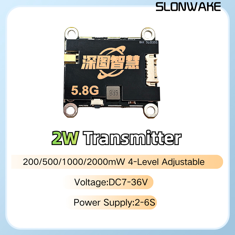 جهاز إرسال SLONWAKE 5.8G 56CH  - مراجعة Fpv Drone Receiver وسعره