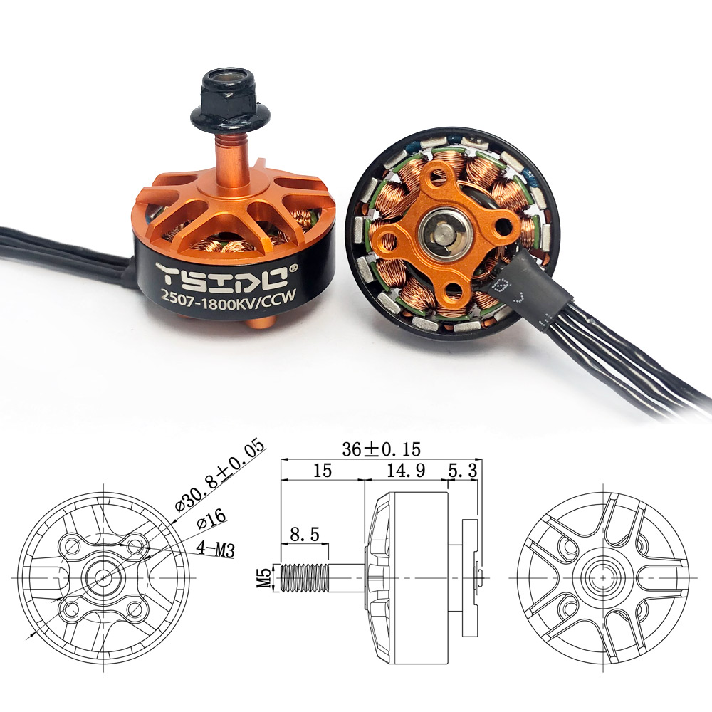 YSIDO 2507 1800KV 3-6S محرك بد - مراجعة Fpv Drone Tool Kit وسعره